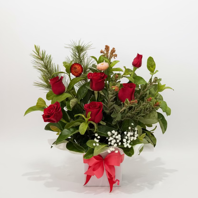 Valentine Red Roses In Box