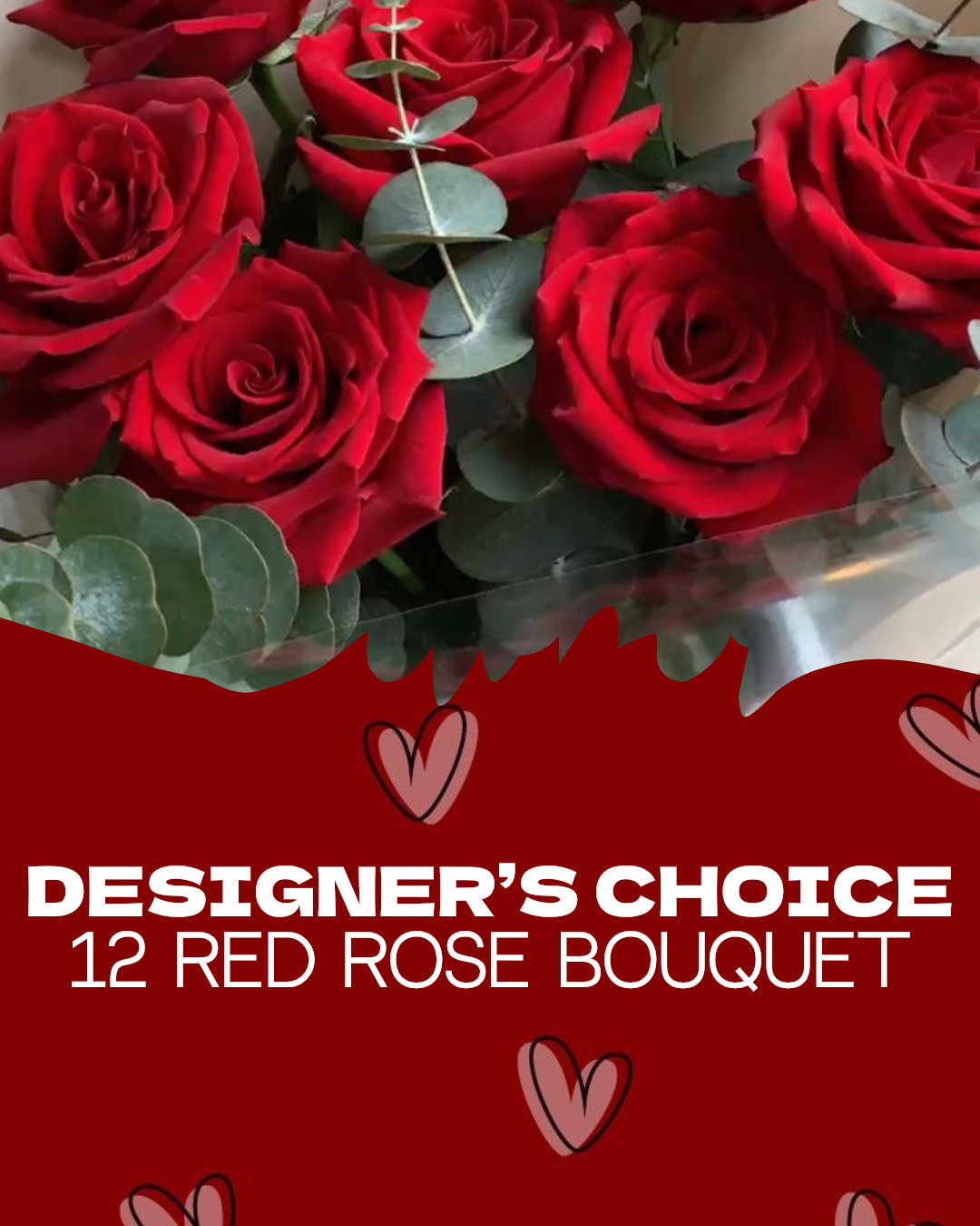 12 Red Roses Design DC - 12 red roses bouquet – Bright Flowers in Belrose